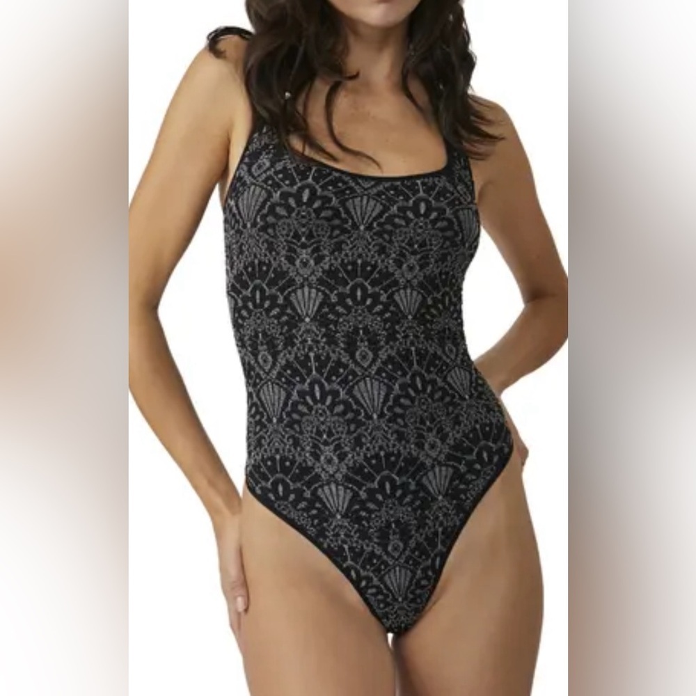 NWOT Elegant Black Lace Bodysuit